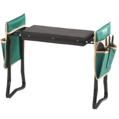 VEVOR Garden Kneeler and Seat, 8 in Wide Kneeling Pad, Heavy Duty Garden Kneeling Stool, Folding Garden Seat with 2 Tool Bags, Relieve Knee & Back Pain, Portable Garden Bench for Women Grandparents