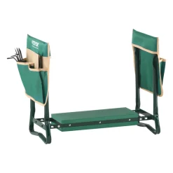 VEVOR Garden Kneeler and Seat, 6 in Wide Kneeling Pad, Heavy Duty Garden Kneeling Stool, Folding Garden Seat with 2 Tool Bags, Relieve Knee & Back Pain, Portable Garden Bench for Women Grandparents