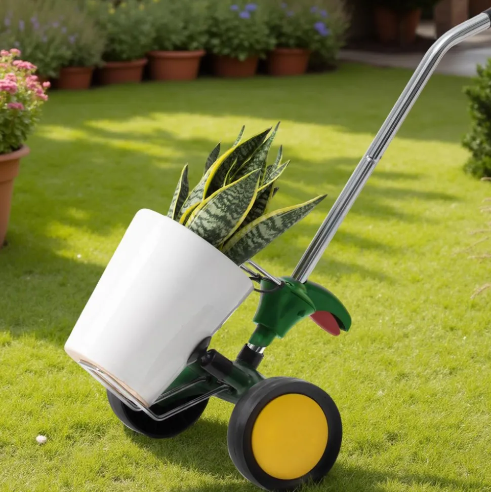 VEVOR Garden Pot Mover, Heavy Duty Plant Dolly Cart with Adjustable Grabbing Arm, Max 143 LBS Weight Capacity, Potted Plant Mover Dolly with Suction Cup and Secure Lock, Fits for Indoor & Outdoor Use