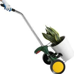 VEVOR Garden Pot Mover, Heavy Duty Plant Dolly Cart with Adjustable Grabbing Arm, Max 143 LBS Weight Capacity, Potted Plant Mover Dolly with Suction Cup and Secure Lock, Fits for Indoor & Outdoor Use
