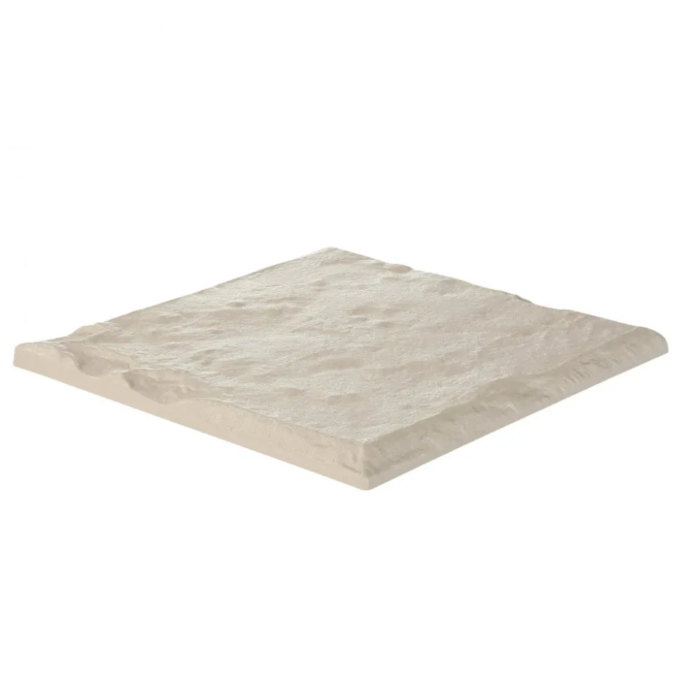 VEVOR Garden Stepping Stones, 4Pcs 15.5 x 15.5 in, Decorative Stepping Stones with Stakes, Weather-Resistant Plastic Pathway Pavers, Smooth Surface, Outdoor Walkway for Lawn Patio Landscape, Beige