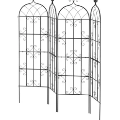 VEVOR Garden Trellis for Climbing Plants, 71 x 20 in, 4 Packs Rustproof Metal Garden Flower Trellis, Outdoor Climbing Rose Trellis Cucumbers Support, Decorative Clematis Trellis for Courtyards Lawns