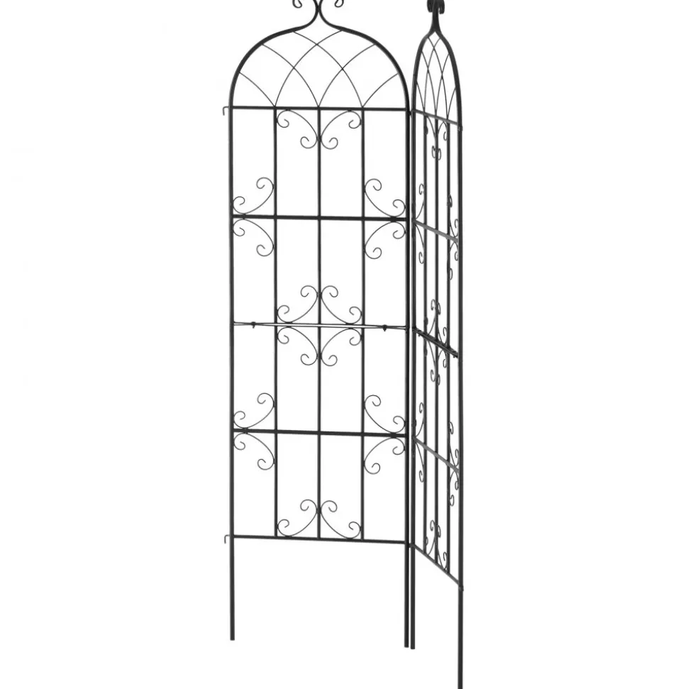 VEVOR Garden Trellis for Climbing Plants, 71 x 20 in, 2 Packs Rustproof Metal Garden Flower Trellis, Outdoor Climbing Rose Trellis Cucumbers Support, Decorative Clematis Trellis for Courtyards Lawns