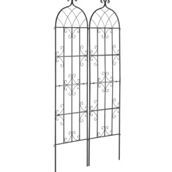 VEVOR Garden Trellis for Climbing Plants, 71 x 20 in, 2 Packs Rustproof Metal Garden Flower Trellis, Outdoor Climbing Rose Trellis Cucumbers Support, Decorative Clematis Trellis for Courtyards Lawns