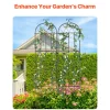 VEVOR Garden Trellis for Climbing Plants, 87 x 20 in, 2 Packs Rustproof Metal Garden Flower Trellis, Outdoor Climbing Rose Trellis Cucumbers Support, Decorative Clematis Trellis for Courtyards Lawns