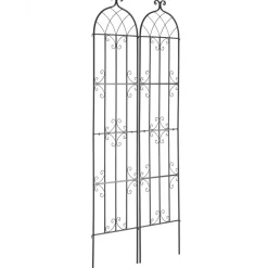 VEVOR Garden Trellis for Climbing Plants, 87 x 20 in, 2 Packs Rustproof Metal Garden Flower Trellis, Outdoor Climbing Rose Trellis Cucumbers Support, Decorative Clematis Trellis for Courtyards Lawns