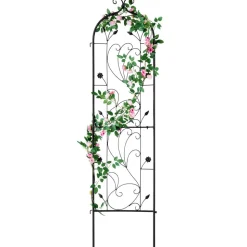 VEVOR Garden Trellis for Climbing Plants, 60 x 15 in, Rustproof Metal Garden Flower Trellis, Outdoor Climbing Rose Trellis Cucumbers Support, Decorative Tall Clematis Trellis for Courtyards Lawns