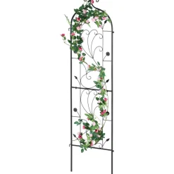 VEVOR Garden Trellis for Climbing Plants, 60 x 15 in, Rustproof Metal Garden Flower Trellis, Outdoor Climbing Rose Trellis Cucumbers Support, Decorative Tall Clematis Trellis for Courtyards Lawns
