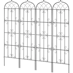 VEVOR Garden Trellis for Climbing Plants, 87 x 20 in, 4 Packs Rustproof Metal Garden Flower Trellis, Outdoor Climbing Rose Trellis Cucumbers Support, Decorative Clematis Trellis for Courtyards Lawns