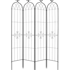 VEVOR Garden Trellis, 87 x 20 inch Rose Trellis, 4 Packs Garden Flower Rose Trellises with Powder-Coated Finish & Convenient Locking Design, Plant Support Trellises for Flowers, Vegetables, Roses