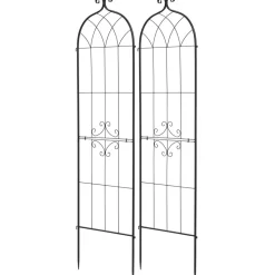 VEVOR Garden Trellis, 60 x 15 inch Rose Trellis, 4 Packs Garden Flower Rose Trellises with Powder-Coated Finish & Convenient Locking Design, Plant Support Trellises for Flowers, Vegetables, Roses