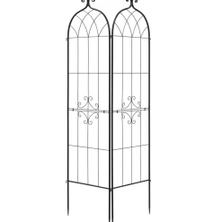 VEVOR Garden Trellis, 71 x 20 inch Rose Trellis, 2 Packs Garden Flower Rose Trellises with Powder-Coated Finish & Convenient Locking Design, Plant Support Trellises for Flowers, Vegetables, Roses