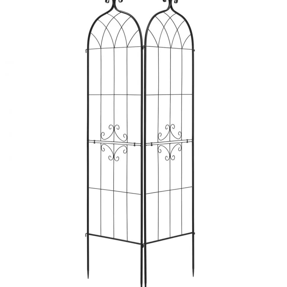 VEVOR Garden Trellis, 71 x 20 inch Rose Trellis, 2 Packs Garden Flower Rose Trellises with Powder-Coated Finish & Convenient Locking Design, Plant Support Trellises for Flowers, Vegetables, Roses