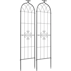 VEVOR Garden Trellis, 71 x 20 inch Rose Trellis, 2 Packs Garden Flower Rose Trellises with Powder-Coated Finish & Convenient Locking Design, Plant Support Trellises for Flowers, Vegetables, Roses