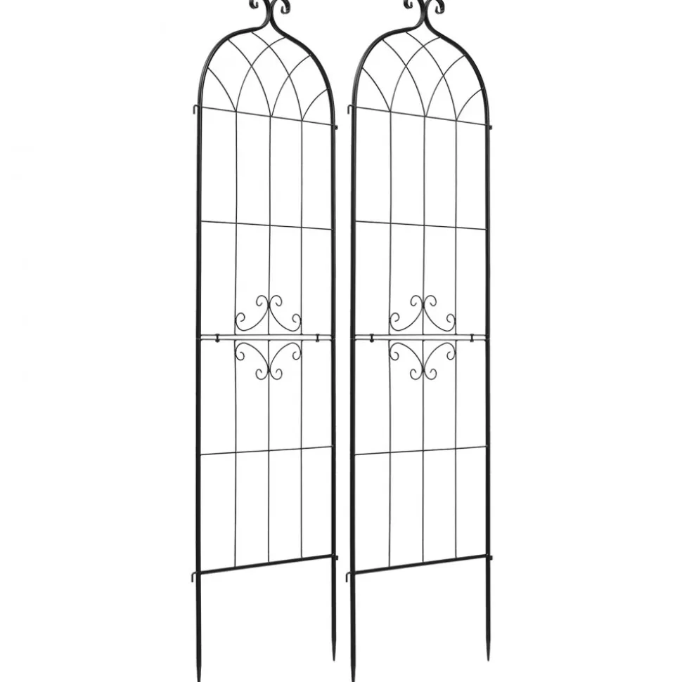 VEVOR Garden Trellis, 71 x 20 inch Rose Trellis, 2 Packs Garden Flower Rose Trellises with Powder-Coated Finish & Convenient Locking Design, Plant Support Trellises for Flowers, Vegetables, Roses
