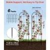VEVOR Garden Trellis, 71 x 20 inch Rose Trellis, 6 Packs Garden Flower Rose Trellises with Powder-Coated Finish & Convenient Locking Design, Plant Support Trellises for Flowers, Vegetables, Roses