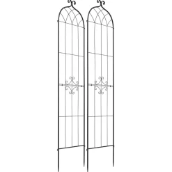 VEVOR Garden Trellis, 87 x 20 inch Rose Trellis, 6 Packs Garden Flower Rose Trellises with Powder-Coated Finish & Convenient Locking Design, Plant Support Trellises for Flowers, Vegetables, Roses