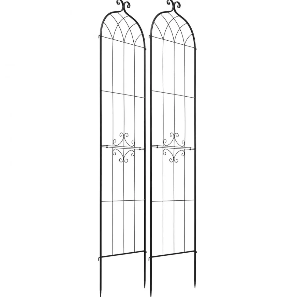 VEVOR Garden Trellis, 87 x 20 inch Rose Trellis, 6 Packs Garden Flower Rose Trellises with Powder-Coated Finish & Convenient Locking Design, Plant Support Trellises for Flowers, Vegetables, Roses
