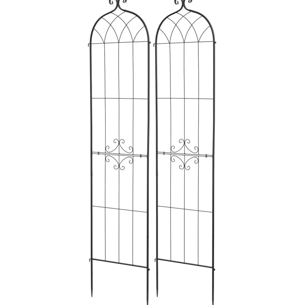 VEVOR Garden Trellis, 87 x 20 inch Rose Trellis, 6 Packs Garden Flower Rose Trellises with Powder-Coated Finish & Convenient Locking Design, Plant Support Trellises for Flowers, Vegetables, Roses