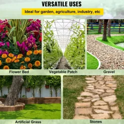 VEVOR Garden Weed Barrier Fabric, 5.8 OZ Heavy Duty Landscape Fabric, 4ft x 100ft Weed Block Control for Garden Ground Cover, Woven Geotextile Fabric for Landscaping, Gardening, Underlayment, Black