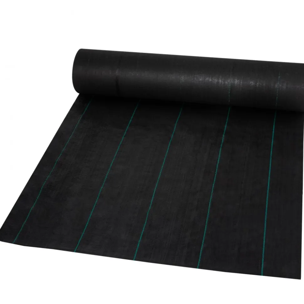 VEVOR Garden Weed Barrier Fabric, 5.8 OZ Heavy Duty Landscape Fabric, 4ft x 100ft Weed Block Control for Garden Ground Cover, Woven Geotextile Fabric for Landscaping, Gardening, Underlayment, Black
