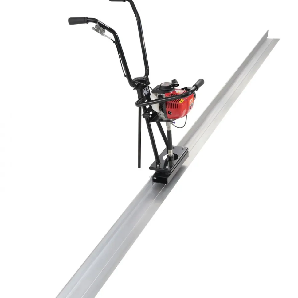 VEVOR Gas Concrete Power Screed, 11ft Aluminum Board Straight Edge Bar Set, 4 Stroke Cement Finishing Vibrating Motor with Height Adjustable Handles, High Efficient Concrete Tools 6500RPM