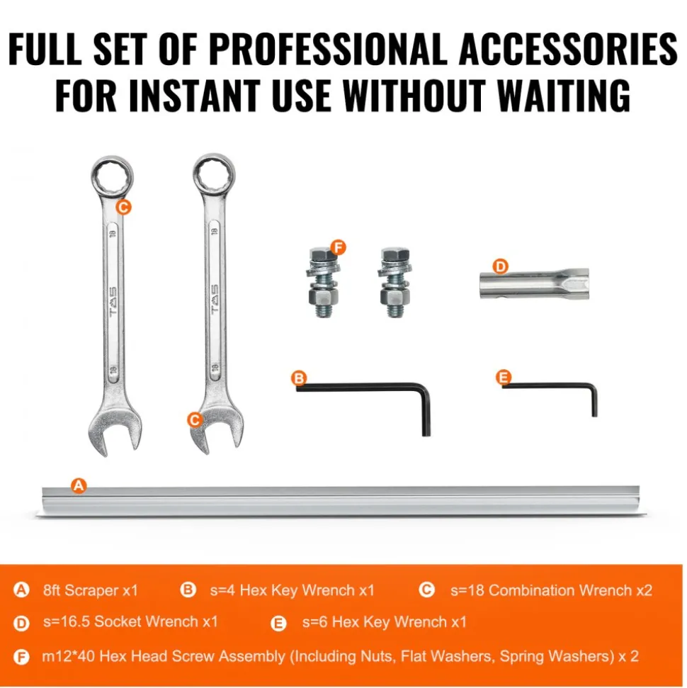 VEVOR Gas Concrete Power Screed, 6ft Aluminum Board Straight Edge Bar Set, 4 Stroke Cement Finishing Vibrating Motor with Height Adjustable Handles, High Efficient Concrete Tools 6500RPM