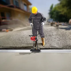 VEVOR Gas Concrete Power Screed, 6ft Aluminum Board Straight Edge Bar Set, 4 Stroke Cement Finishing Vibrating Motor with Height Adjustable Handles, High Efficient Concrete Tools 6500RPM