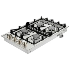 VEVOR Gas Cooktop, 30 inch 4 Burners Gas Stove Top, Max 48000BTU Built-in Stainless Steel Stove Top LPG/NG Convertible Dual Fuel Cooktop Stoves with Sealed Burner for Sear, Stew, Boil, Stir-Fry