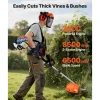 VEVOR Gas Hedge Trimmer, 2 Cycle Gas Power Handheld Trimmer, 6-in-1 26cc Weed Eater with Extension Pole & Protective Gear Set, Includes Hedge & String Trimmer, Brush Cutter(3T & 40T), Edger, Pole Saw
