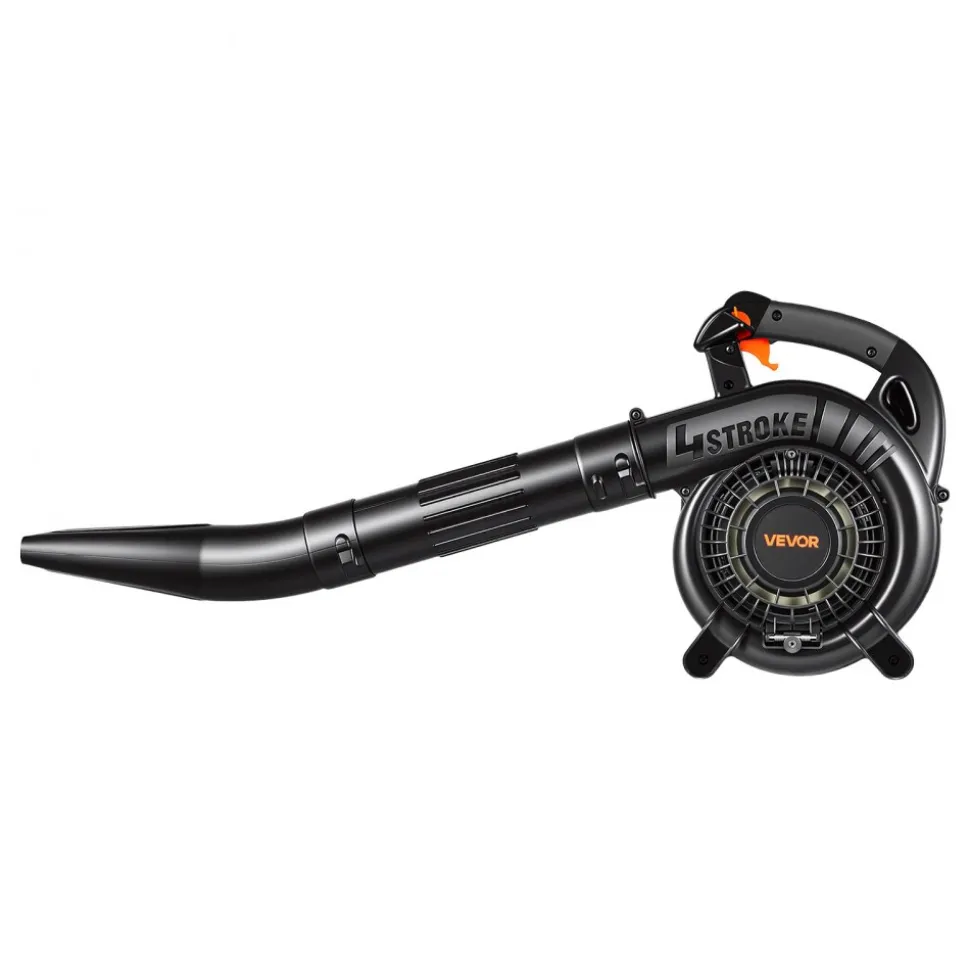 VEVOR Gas Leaf Blower, 25.4CC 4-Stroke Gas Powered Handheld Leaf Blower with 0.75L Fuel Tank, 340 CFM Air Volume, 130 MPH Air Speed, Ideal for Lawn Care, Leaves Cleaning, Yard Debris & Snow Removal