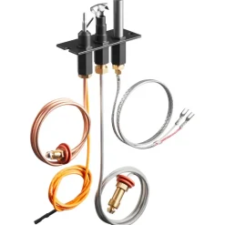 VEVOR Gas Pilot Assembly, OE 485-510A,4021-736,2103-010 Fireplace Gas Pilot Assembly Kit, Natural Gas Ignition Replacement, Compatible with Quadra-Fire, Heat & Glo, Heatilator Models,Black