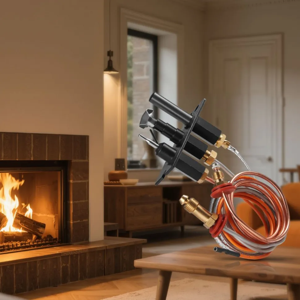 VEVOR Gas Pilot Assembly, OE 485-510A,4021-736,2103-010 Fireplace Gas Pilot Assembly Kit, Natural Gas Ignition Replacement, Compatible with Quadra-Fire, Heat & Glo, Heatilator Models,Black
