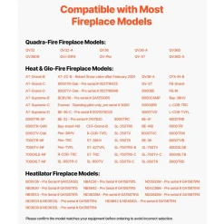 VEVOR Gas Pilot Assembly, OE 485-510A,4021-736,2103-010 Fireplace Gas Pilot Assembly Kit, Natural Gas Ignition Replacement, Compatible with Quadra-Fire, Heat & Glo, Heatilator Models,Black