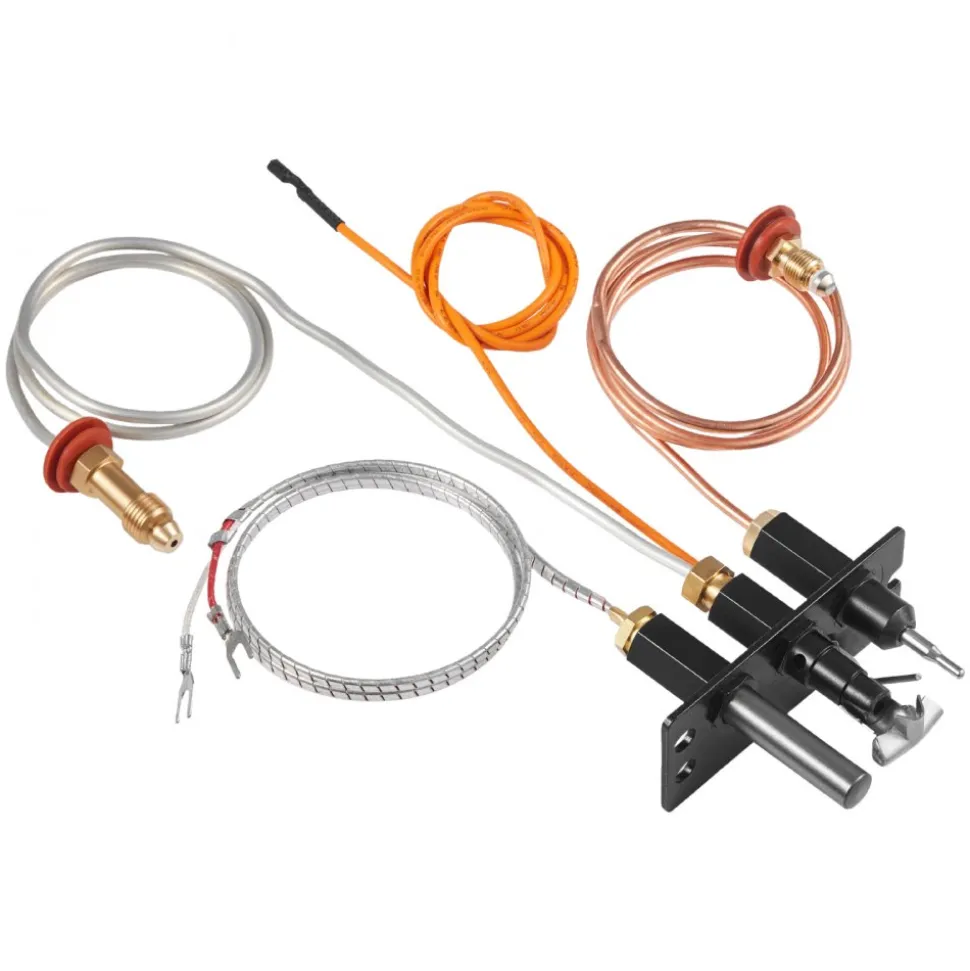 VEVOR Gas Pilot Assembly, OE 485-510A,4021-736,2103-010 Fireplace Gas Pilot Assembly Kit, Natural Gas Ignition Replacement, Compatible with Quadra-Fire, Heat & Glo, Heatilator Models,Black