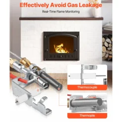 VEVOR Gas Pilot Assembly, OE 14D0477, LPG8404, SRV14D0477 Fireplace Gas Pilot Assembly Kit, LPG Ignition Replacement, Compatible with Lexington Forge, Majestic, Martin, Monessen Models