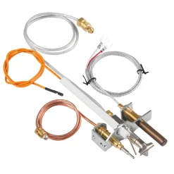 VEVOR Gas Pilot Assembly, OE 4021-732, 25660 Fireplace Gas Pilot Assembly, Natural Gas Ignition Replacement with Pilot Tube, Thermocouple, Thermopile, Wires, Compatible with Heatilator Models