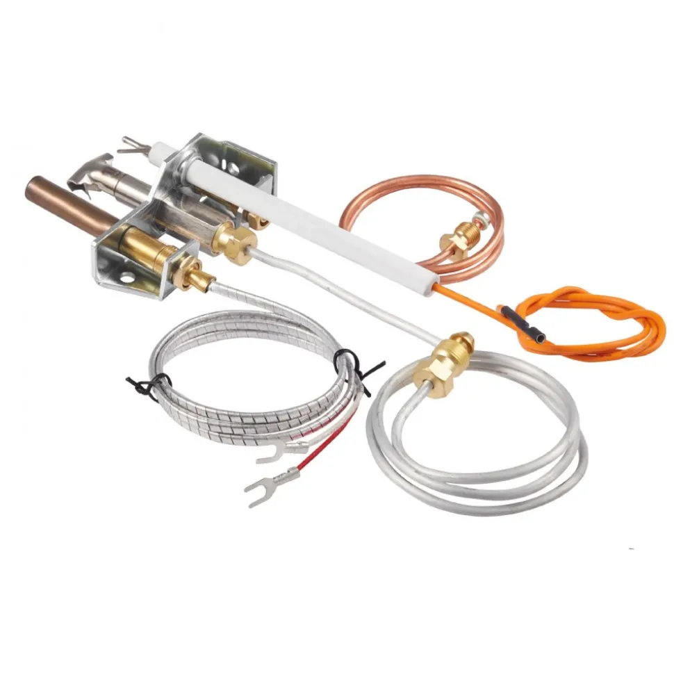 VEVOR Gas Pilot Assembly, OE 4021-732, 25660 Fireplace Gas Pilot Assembly, Natural Gas Ignition Replacement with Pilot Tube, Thermocouple, Thermopile, Wires, Compatible with Heatilator Models