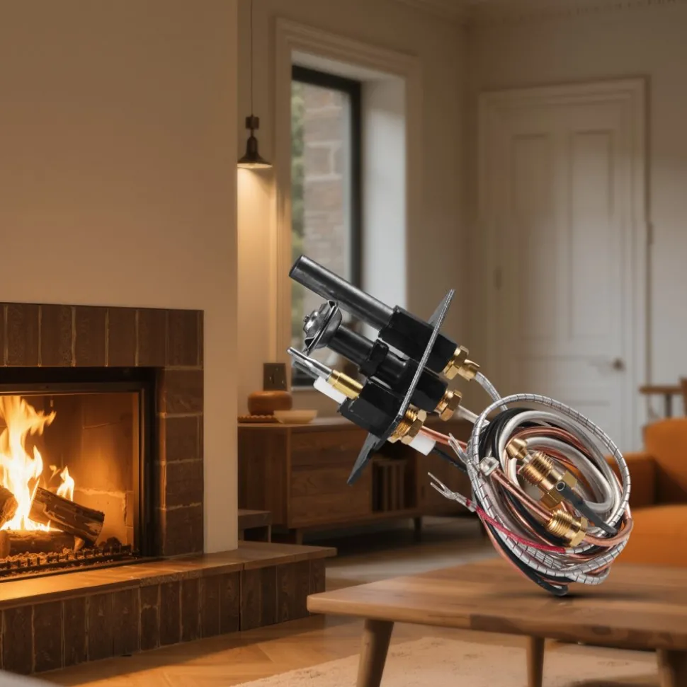 VEVOR Gas Pilot Assembly, OE 69L17, 69L1701, 904405, J4117, 108084-02 Fireplace Gas Pilot Assembly Kit, Natural Gas Ignition Replacement, Compatible with Lennox, Superior, Astria Models, Black