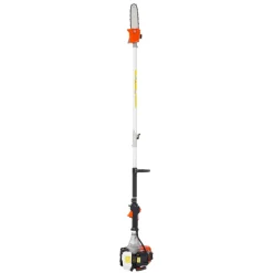 VEVOR Gas Pole Saw, 33CC 2 Stroke Gas Powered Pole Saws with 8 in Cutting Bar, Cordless Tree Trimmer with 30 fl.oz Fuel Tank, 6.7 to 11.6 ft Extendable, Powerful Chainsaw for Tree Trimming Pruning