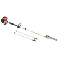 VEVOR Gas Pole Saw, 43CC 2 Stroke Gas Powered Pole Saws with 10 in Cutting Bar, Cordless Tree Trimmer with Rotatable Head, 6.9 to 11.8 ft Extendable, Powerful Chainsaw for Tree Trimming Pruning