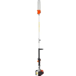 VEVOR Gas Pole Saw, 25CC 2 Stroke Gas Powered Pole Saws with 8 in Cutting Bar, Cordless Tree Trimmer with 23 fl.oz Fuel Tank, 6.5 to 9 ft Extendable, Powerful Chainsaw for Tree Trimming Pruning