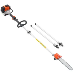 VEVOR Gas Pole Saw, 25CC 2 Stroke Gas Powered Pole Saws with 8 in Cutting Bar, Cordless Tree Trimmer with 23 fl.oz Fuel Tank, 6.5 to 9 ft Extendable, Powerful Chainsaw for Tree Trimming Pruning