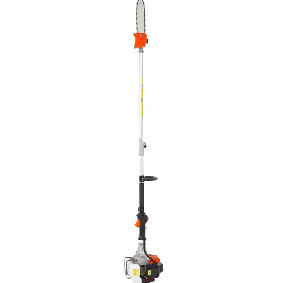 VEVOR Gas Pole Saw, 43CC 2 Stroke Gas Powered Pole Saws with 10 in Cutting Bar, Cordless Tree Trimmer with 30 fl.oz Fuel Tank, 6.8 to 11.7 ft Extendable, Powerful Chainsaw for Tree Trimming Pruning