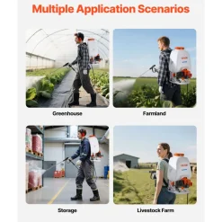 VEVOR Gas Powered Backpack Sprayer, 26.5CC 0.9HP Engine, Garden Sprayer with 6.5 Gallon Tank, Large Area Coverage, Lawn Spraying Machine with 24 in Wand & Nozzles for Efficient Gardening & Farming