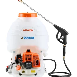 VEVOR Gas Powered Backpack Sprayer, 26.5CC 0.9HP Engine, Garden Sprayer with 5 Gallon Tank, Large Area Coverage, Lawn Spraying Machine with 24 in Wand & Nozzles for Efficient Gardening & Farming
