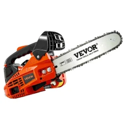 VEVOR Gas Powered Chainsaw 12 Inch 25.4CC 1HP 2 Stroke Engine Gas Chainsaw, for Wood Cutting, Tree Trimming & Land Clearing, Throttle-Synced Choke, Power Chain Saw with Non-Slip Handle & Dual Tanks