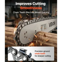 VEVOR Gas Powered Chainsaw 18 Inch 52CC 2.55HP 2 Stroke Engine Gas Chainsaw, for Wood Cutting, Tree Trimming & Land Clearing, Throttle-Synced Choke, Power Chain Saw with Non-Slip Handle & Dual Tanks