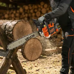 VEVOR Gas Powered Chainsaw 18 & 20 Inch 58CC 3.22HP 2 Stroke Engine Saw, for Wood Cutting, Tree Trimming & Land Clearing, Throttle-Synced Choke, Power Chain Saw with Non-Slip Handle & Dual Tanks