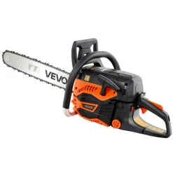VEVOR Gas Powered Chainsaw 18 & 20 Inch 58CC 3.22HP 2 Stroke Engine Saw, for Wood Cutting, Tree Trimming & Land Clearing, Throttle-Synced Choke, Power Chain Saw with Non-Slip Handle & Dual Tanks